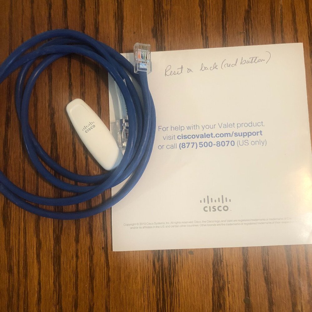 Cisco Valet Wireless Router booklet, Setup Key & cord only